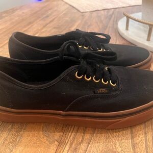 Black and gum Vans